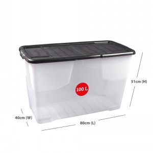 Strata Curve Plastic Storage Box & Lid Size 7 (100 Litre)